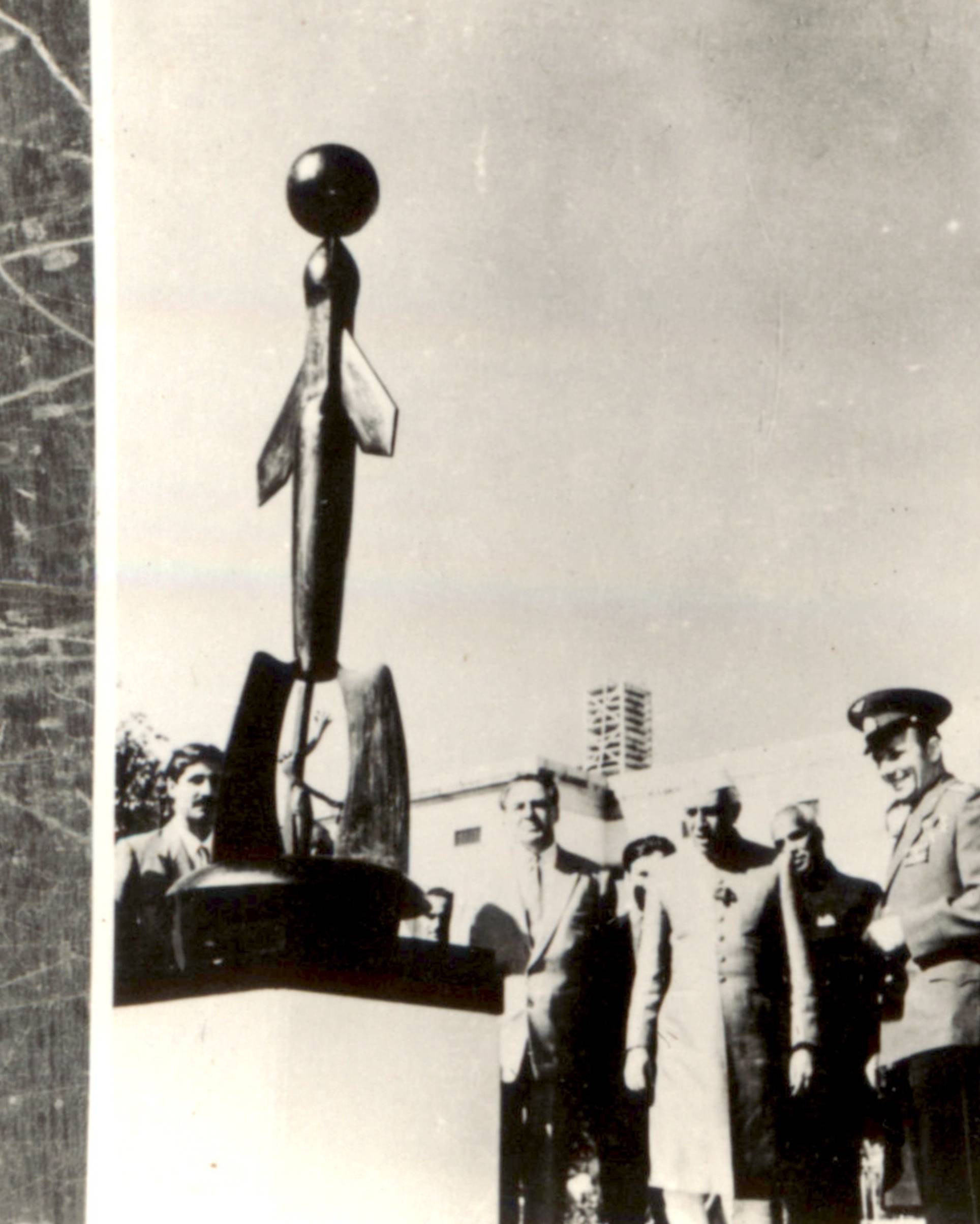 The 7-foot tall sculpture, To the Space Unknown, Bronze, 1961, by the Artist presented to Yuri Gargin by the former Prime Minister, Jawaharlal Nehru, is currently in Moscow